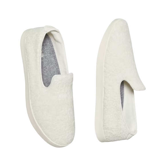 Allbirds Natural White Cozy Soft Merino Wool Lounger Fluff Slip-ons Size 13 - Picture 1 of 7